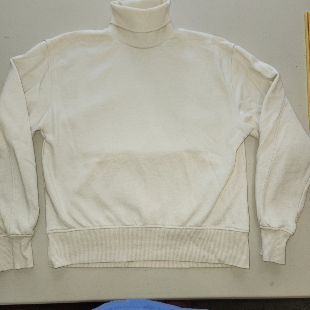 Zara Womens Turtleneck Sweatshirt Long Sleeve Pullover Small Cabincore - Picture 11 of 11